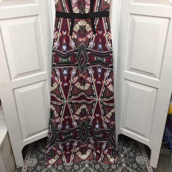 Sabine Colorful Geometric Pattern Maxi Dress - Picture 2 of 16